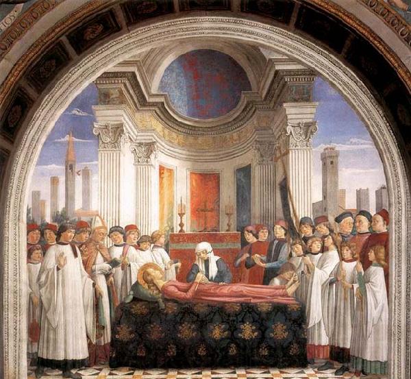 GHIRLANDAIO, Domenico Obsequies of St Fina Spain oil painting art